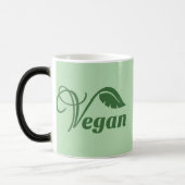 Vegan Logo Leaf Magische Mok (Links)