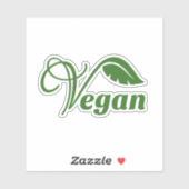 Vegan Logo Leaf Sticker (Vel)