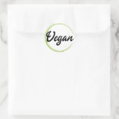 Vegan Logo Ronde Sticker (Tas)