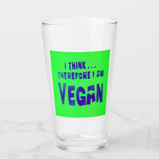 Vegan Love Animals Eat Planten Glas (Voorkant)