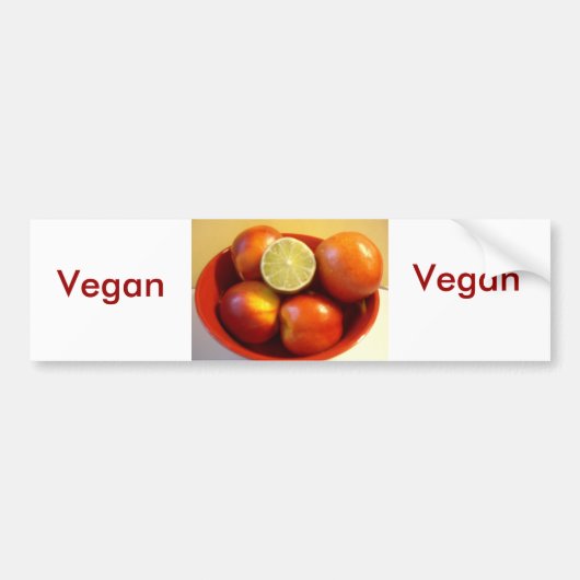 Vegan Love Bumpersticker (Voorkant)