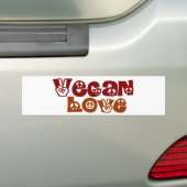 Vegan Love Bumpersticker (Op auto)