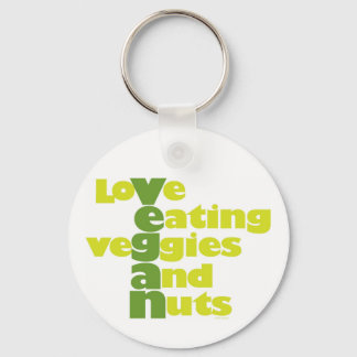 Vegan..loVe Eating veGgiies and Nuts Sleutelhanger