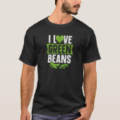 Vegan Love Green Beans Veganism Vegetarian Plant B T-shirt (Voorkant)