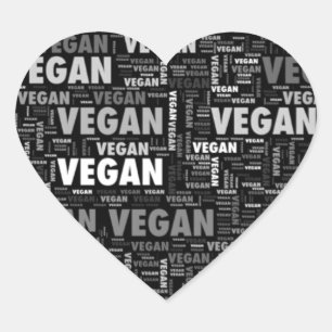 Vegan love hartdesign hart sticker