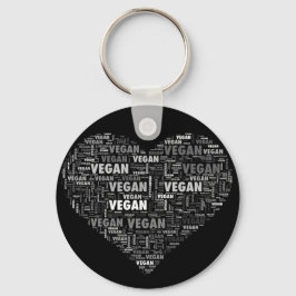 Vegan love hartdesign sleutelhanger