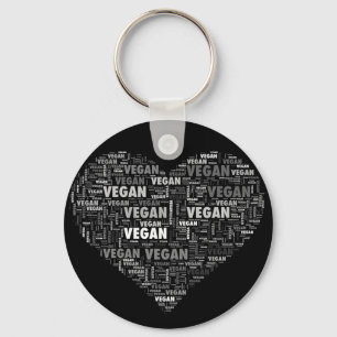 Vegan love hartdesign sleutelhanger