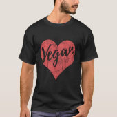 Vegan Love Hij Verdrietig Stijl Plant Gebaseerd T-shirt (Voorkant)