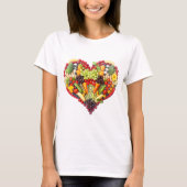 Vegan Love - je hart T-shirt (Voorkant)