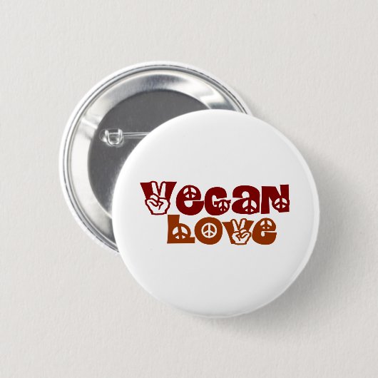 Vegan Love Ronde Button 5,7 Cm (Voorkant /achterkant)