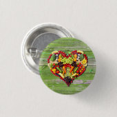 VEGAN LOVE - uw hart Ronde Button 3,2 Cm (Voorkant /achterkant)