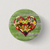 VEGAN LOVE - uw hart Ronde Button 3,2 Cm (Voorkant)