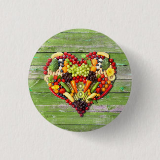 VEGAN LOVE - uw hart Ronde Button 3,2 Cm