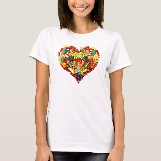 VEGAN LOVE - uw hart T-shirt (Voorkant)