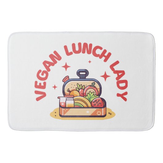 VEGAN LUNCH LADY'S BADMAT (Voorkant)