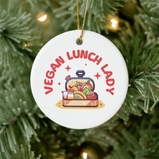 VEGAN LUNCH LADY'S KERAMISCH ORNAMENT (Boom)