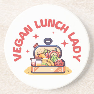 VEGAN LUNCH LADY'S ZANDSTEEN ONDERZETTER