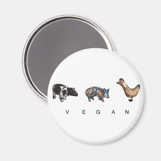 VEGAN MAGNEET (Voorkant / Achterkant)