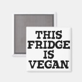 Vegan Magnet - Deze koelkast is vegan (Voorkant / Achterkant)
