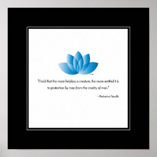 Vegan, Mahatma Gandhi - Wall Decor Poster