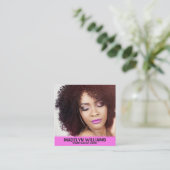 Vegan Makeup Artist Vierkante Visitekaartje (Staand voorkant)