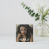 Vegan Makeup & Hair Vierkante Visitekaartje (Staand voorkant)