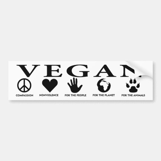 Vegan Mean, Sticker auto (Voorkant)