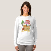 Vegan Meatless Christmas T-shirt met lange mouwen (Voorkant volledig)