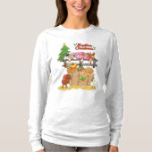 Vegan Meatless Christmas T-shirt met lange mouwen (Voorkant)