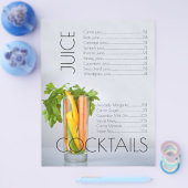 Vegan Menu Prijslijst Groente Sappen Cocktailbar (Enkel)