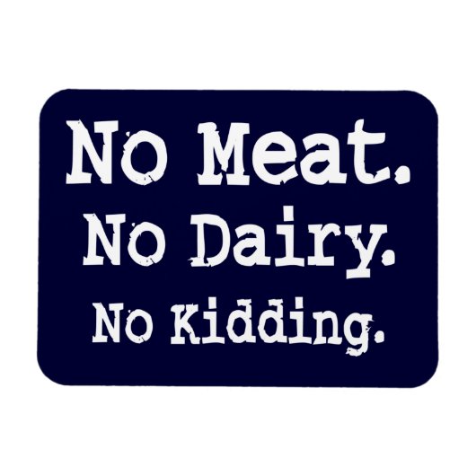 Vegan Message met Attitude Magneet (Horizontaal)