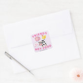 Vegan Messaged Sticker - Vrienden Niet Eten (Envelop)