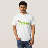Vegan met kerstPet. T-shirt (Voorkant volledig)