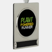 Vegan - met Plant aangedreven Runner Verzilverd Banner Ornament (Rechts)