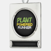 Vegan - met Plant aangedreven Runner Verzilverd Banner Ornament (Links)