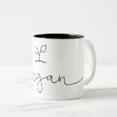 Vegan Minimalistics Tweekleurige Koffiemok (Voorkant rechts)