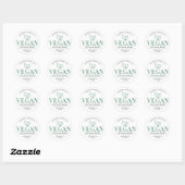 Vegan Modern Plant gebaseerde bakkerij productlabe Ronde Sticker (Vel)