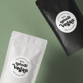 Vegan Modern Retro Natural Food Bakkerij Label
