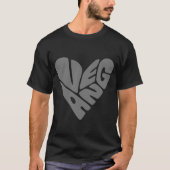 Vegan Modern Text Big Gray Simple Design T-shirt (Voorkant)