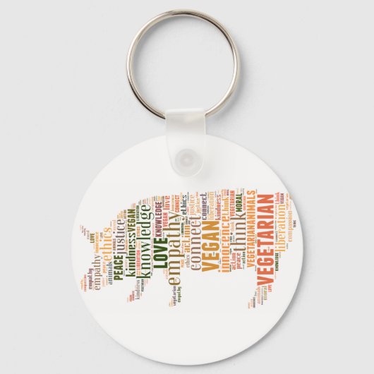 Vegan mosaic sleutelhanger (Voorkant)