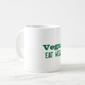 Vegan Motto: eet goed, vaak fart Koffiemok (Voorkant links)