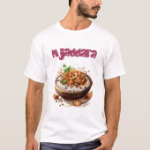 Vegan Mujaddara Arabisch eten Linzen مجدرةعدس T-shirt (Voorkant)