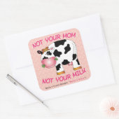Vegan - Niet je moeder - Niet je melk (3-in x 3-in Vierkante Sticker (Envelop)
