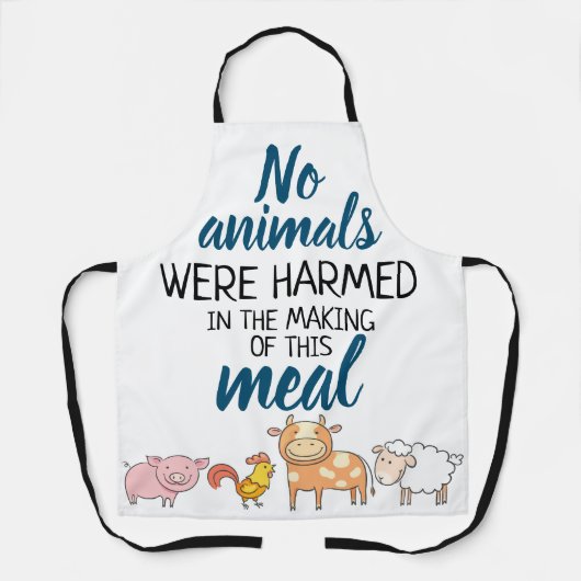 Vegan No Animals zijn beschadigd bij schattige car Schort (Voorkant)