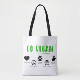 Vegan Nongewelddieren Planet Mensen Tote Bag
