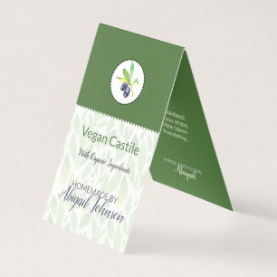 Vegan Olijfolie Thuisgemaakte Bad & Lichaam Label  Kaart