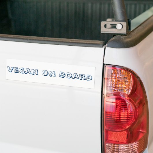 Vegan on Board Bumpersticker (Op Truck)