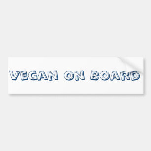 Vegan on Board Bumpersticker