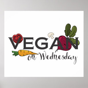Vegan op woensdag poster