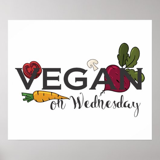 Vegan op woensdag poster (Voorkant)